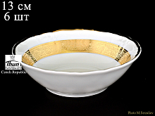 Набор салатников 13см 6шт Золотая лента