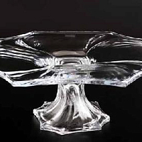Тортница 33см на ножке Neptune Crystalite Bohemia