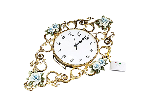 Часы Rozaperla Голубой цветок