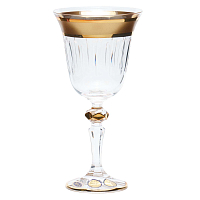 Набор фужеров 220мл 6шт хрусталь с золотом Max Crystal
