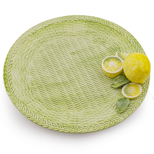 Блюдо 31см круглое плетеное Лимон Annaluma