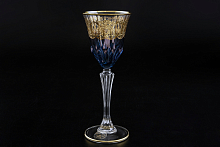 Набор фужеров 60мл 6шт Timon s.r.l. Adagio liquor blu gold Набор фужеров 60мл 6шт Timon s.r.l. Adagio liquor blu gold