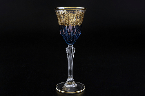 Набор фужеров 60мл 6шт Timon s.r.l. Adagio liquor blu gold