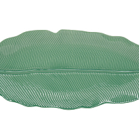 Блюдо-лист 47*19см св.зелёный Мадагаскар в подарочной упаковке