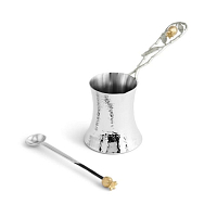Турка 0,4л 22,4см с ложкой Pomegranate Silver Michael Aram