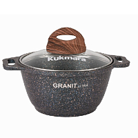 Кастрюля 1л со стекл. крышкой Granit ultra Blue