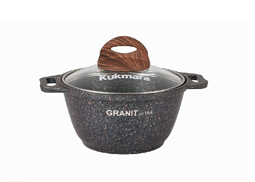 Кастрюля 1л со стекл. крышкой Granit ultra Blue Кастрюля 1л со стекл. крышкой Granit ultra Blue