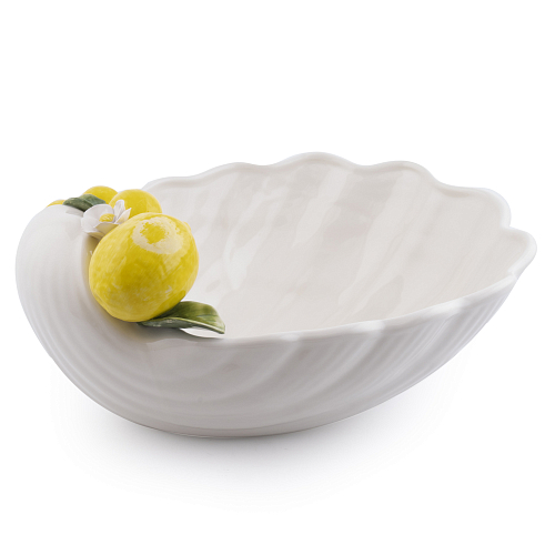 Блюдо 38*32см ракушка большое Лимон Annaluma