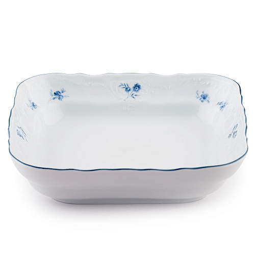 Салатница квадратная 25см Синий цветок Bernadotte