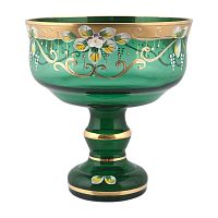 Конфетница 20см золото зеленый фон Star Crystal