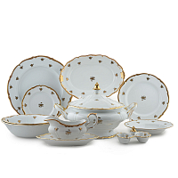 Сервиз столовый 6пер 26пр с супником с тарелками 24см без масленки Золотая Роза Queen's Crown