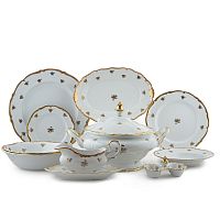 Сервиз столовый 6пер 26пр с супником с тарелками 24см без масленки Золотая Роза Queen's Crown