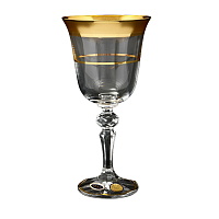 Набор фужеров 220мл 2шт Кристина Матовая полоса золото