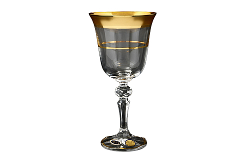 Набор фужеров 220мл 2шт Кристина Матовая полоса золото