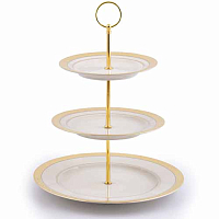 Горка 3 яруса Constanza Creme Gold 9349 Falkenporzellan