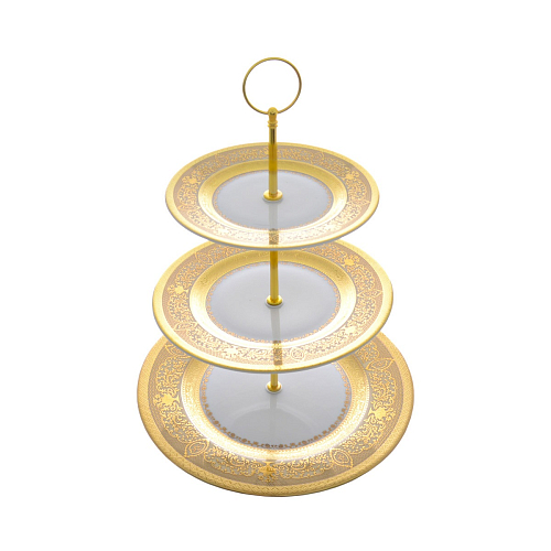 Горка 3 яруса Majestik Cream Gold Falkenporzellan