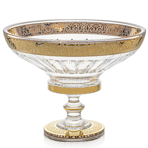 Фруктовница 355мл хрусталь с золотом