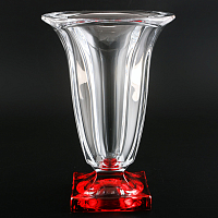 Ваза 29см Magma красная ножка Crystalite Bohemia