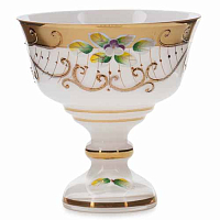 Конфетница 13см золото белый фон Star Crystal 