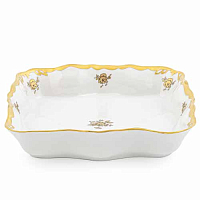 Салатник 19см квадратный 1шт Золотая Роза Queen's Crown