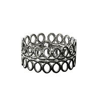 Кольцо для салфеток 4,5см Венок серебряный 