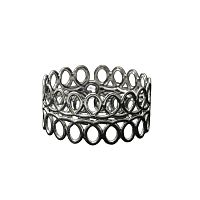 Кольцо для салфеток 4,5см Венок серебряный 