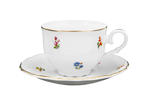 Набор чайных пар 150мл низкие 6шт Мелкие цветы Jeremy