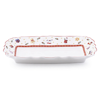 Блюдо сервировочное 25*15см 1шт овальное Toys Red Repast