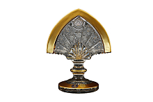 Салфетница 14см н/н хрусталь с золотом Снежинка Crystal HeArt