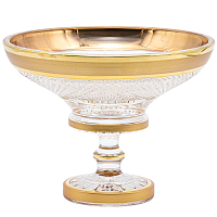 Конфетница 205мл хрусталь с золотом