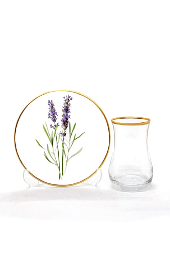Набор армудов с блюдцами на 6 персон Lavender