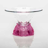 Фруктовница 25,5см Розы розовая ножка Crystalite Bohemia