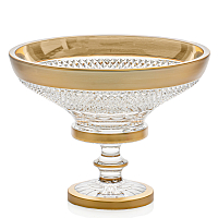 Конфетница 255мл хрусталь с золотом Max Crystal