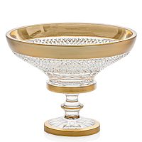 Конфетница 255мл хрусталь с золотом Max Crystal