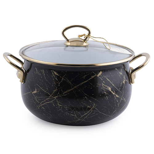 Кастрюля 3.8л Siyah Mermer