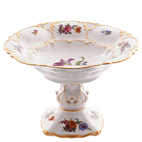 Конфетница 27см ажурная на н/н Мейсенский букет Queen's Crown