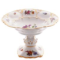 Конфетница 27см ажурная на н/н Мейсенский букет Queen's Crown