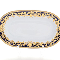 Блюдо овальное 24см Natalia Cobalt Gold