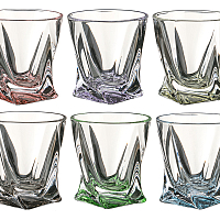 Набор стаканов 340мл 6шт Quadro Арлекино Crystalite Bohemia