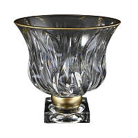 Фруктовница 24,5см на ножке Flame Матовое золото AS Crystal