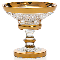 Конфетница 13см н/н хрусталь с золотом Фелиция Crystal HeArt