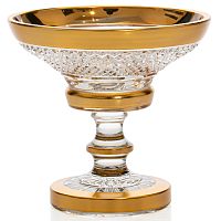 Конфетница 13см н/н хрусталь с золотом Фелиция Crystal HeArt