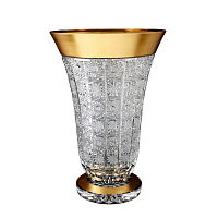 Ваза 35см хрусталь с золотом Снежинка Crystal HeArt