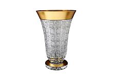 Ваза 35см хрусталь с золотом Снежинка Crystal HeArt