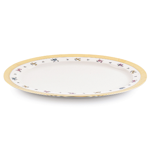 Блюдо овальное 36см 1шт Flowers Gold Constanza Creme Falkenporzellan Блюдо овальное 36см 1шт Flowers Gold Constanza Creme Falkenporzellan