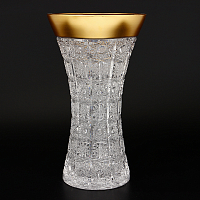 Ваза 30см хрусталь с золотом Снежинка Crystal HeArt