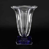 Ваза 29см Magma синяя ножка Crystalite Bohemia