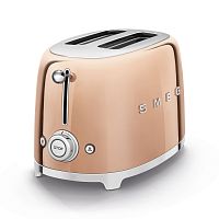 Тостер Smeg Розовое золото Стиль 50-х гг