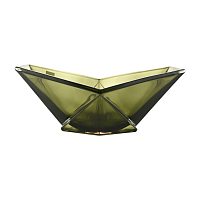 Фруктовница 33см 1шт Crystalite Bohemia Origami зеленая