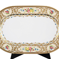 Блюдо овальное 36см Vienna Creme Gold